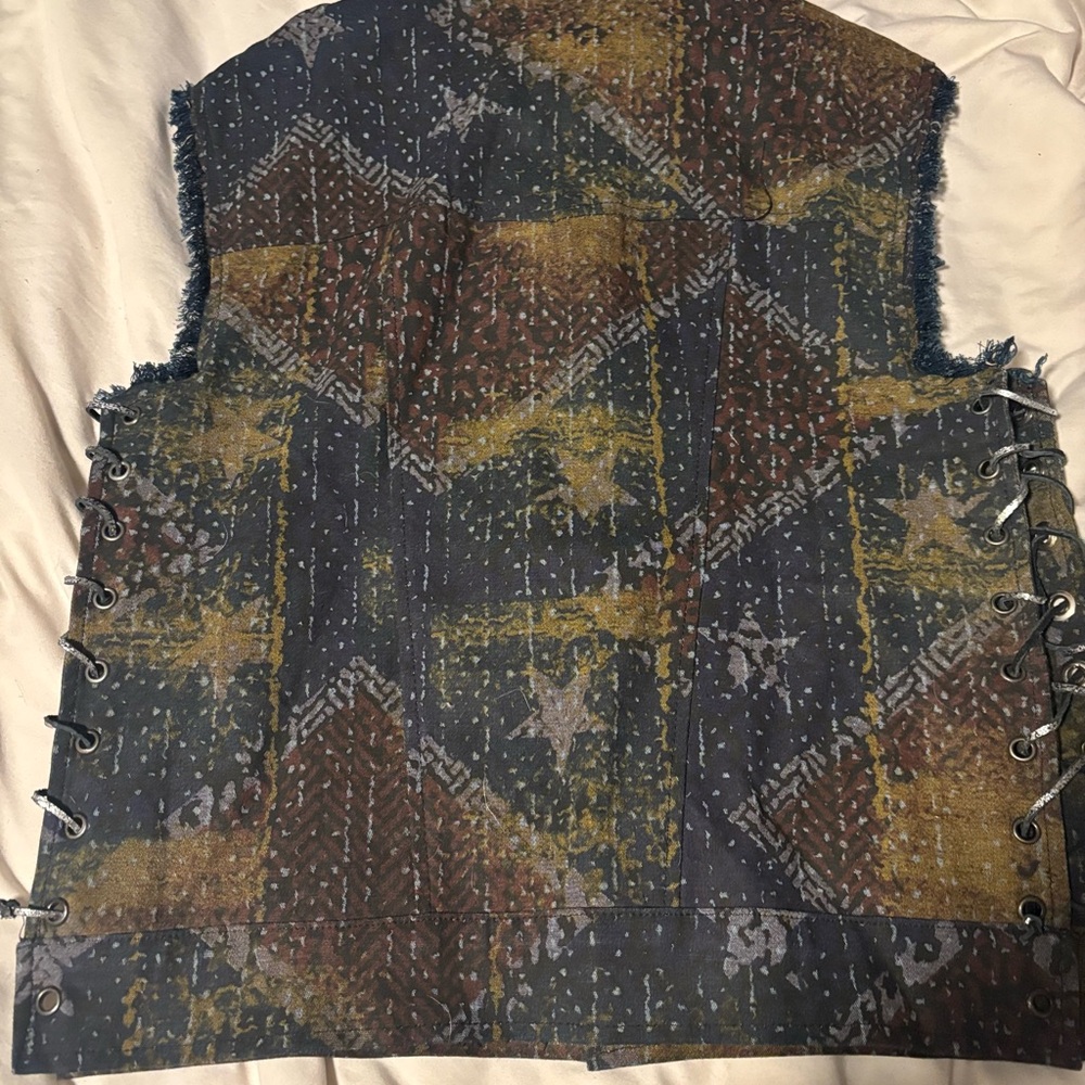 Lip Service Multicolor Patchwork Vest - image 4